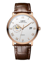 Lobinni Men's Luxury Leather Automatic Watches 39.5mm