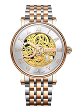 Lobinni Waterproof Skeleton Auto Movement Wristwatches For Men 40.5mm