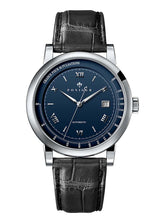 Poniger Men Leather Strap Mechanical Wrist Watch 41.5mm