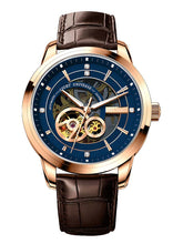 Lobinni Skeleton Design Leather Band Automatic Watch Mechanical 42mm