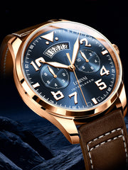Lobinni Big Size Dial Automatic Wrist Watch 42mm