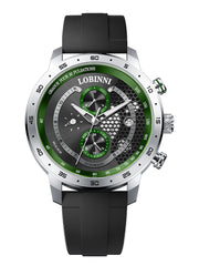 Lobinni Men Sport Design Skeleton Mechanical Watch 42mm