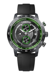 Lobinni Men Sport Design Skeleton Mechanical Watch 42mm