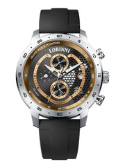 Lobinni Men Sport Design Skeleton Mechanical Watch 42mm