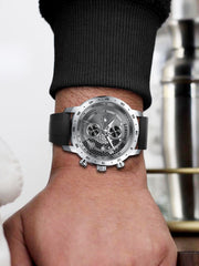 Lobinni Men Sport Design Skeleton Mechanical Watch 42mm