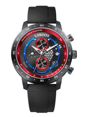 Lobinni Men Sport Design Skeleton Mechanical Watch 42mm