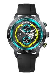 Lobinni Men Sport Design Skeleton Mechanical Watch 42mm