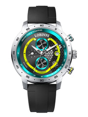Lobinni Men Sport Design Skeleton Mechanical Watch 42mm