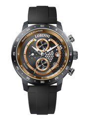 Lobinni Men Sport Design Skeleton Mechanical Watch 42mm